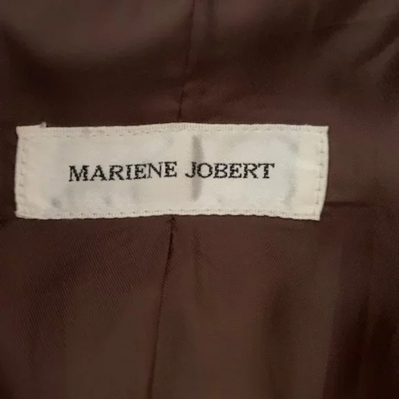 Mariene Jobert Brown Cotton Coat Size M - Picture 3 of 5